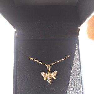 Queen bee 20" gold necklace